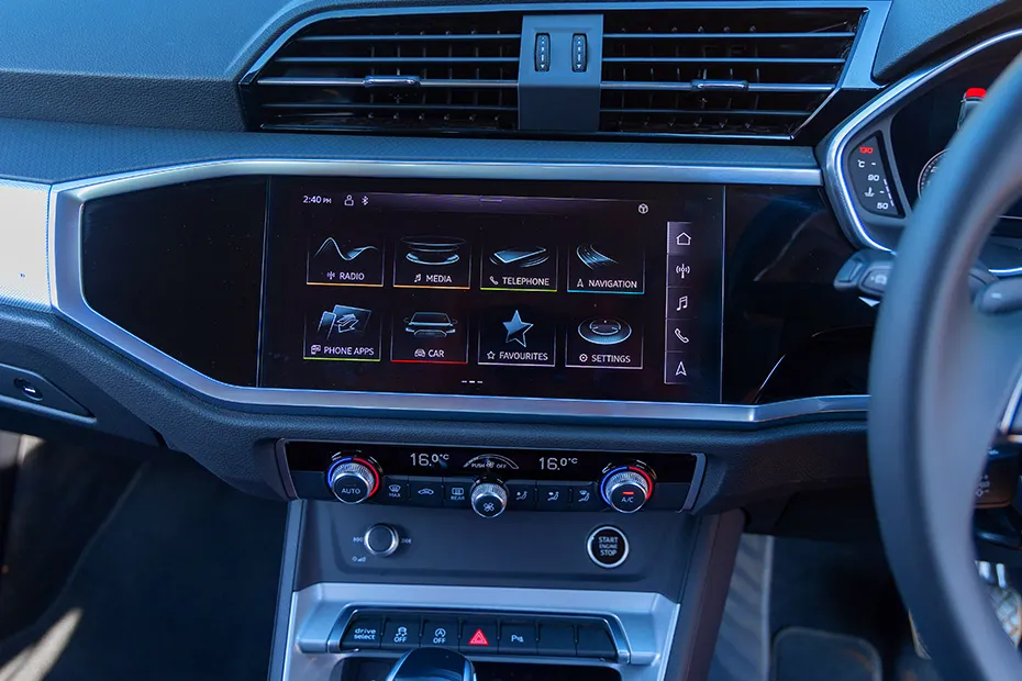 Audi Q3 Interior — Infotainment System Main Menu