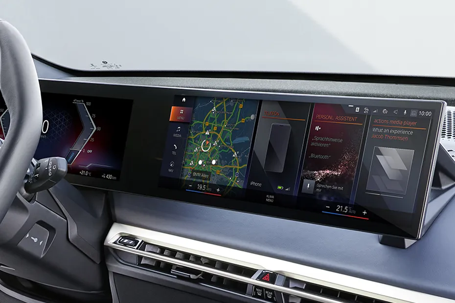 BMW iX Interior — Infotainment System Main Menu