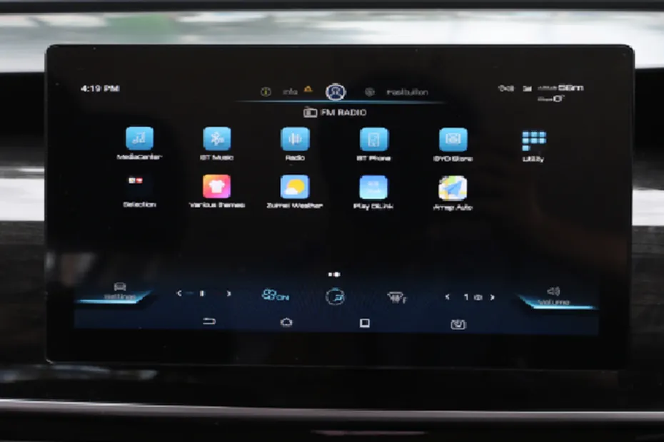 BYD E6 Interior — Infotainment System Main Menu