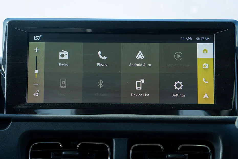Citroen C3 Interior — Infotainment System Main Menu