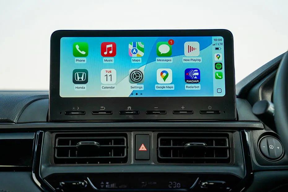 Honda Elevate Interior — Infotainment System Main Menu