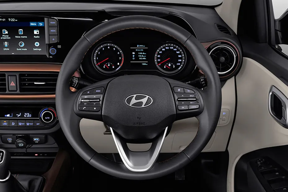 Hyundai Aura Interior — Steering Wheel