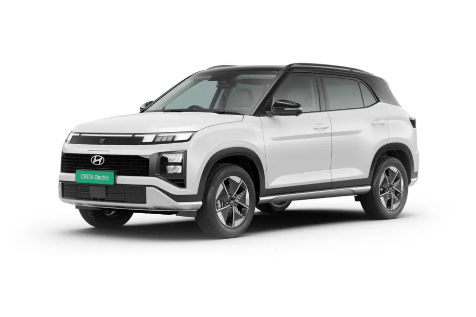 Hyundai Creta Electric — Atlas White with Titanium Black Roof