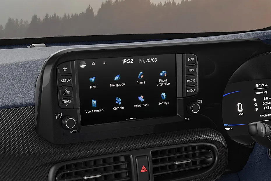 Hyundai Exter Interior — Infotainment System Main Menu