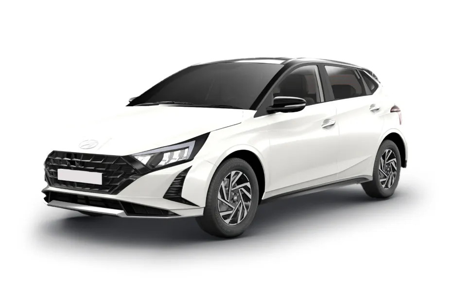 Hyundai i20 — Atlas White with Abyss Black Roof