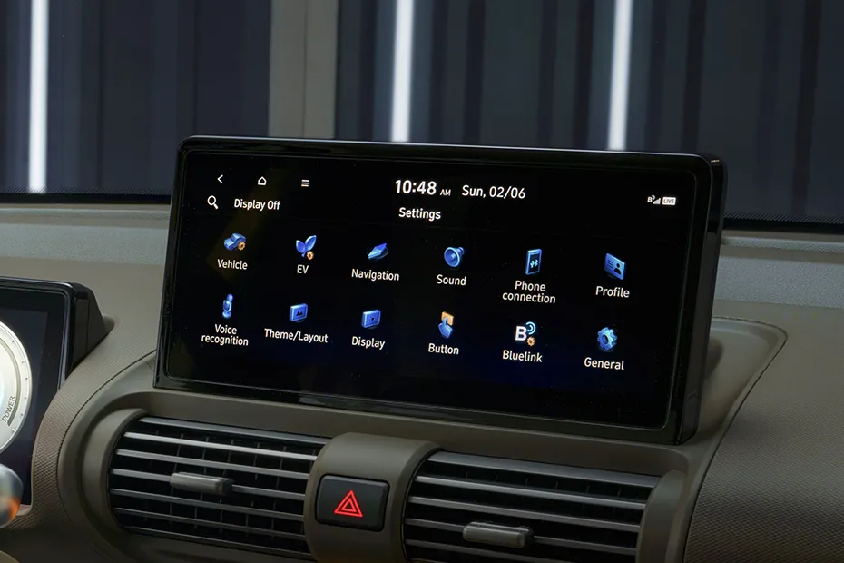 Hyundai Inster Interior — Infotainment System Main Menu