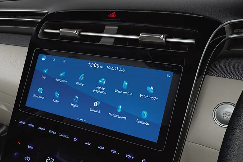 Hyundai Tucson Interior — Infotainment System Main Menu