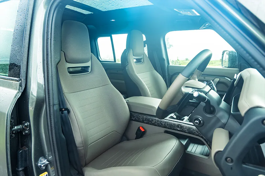 Land Rover Defender Interior — Door View Of Driver Seat