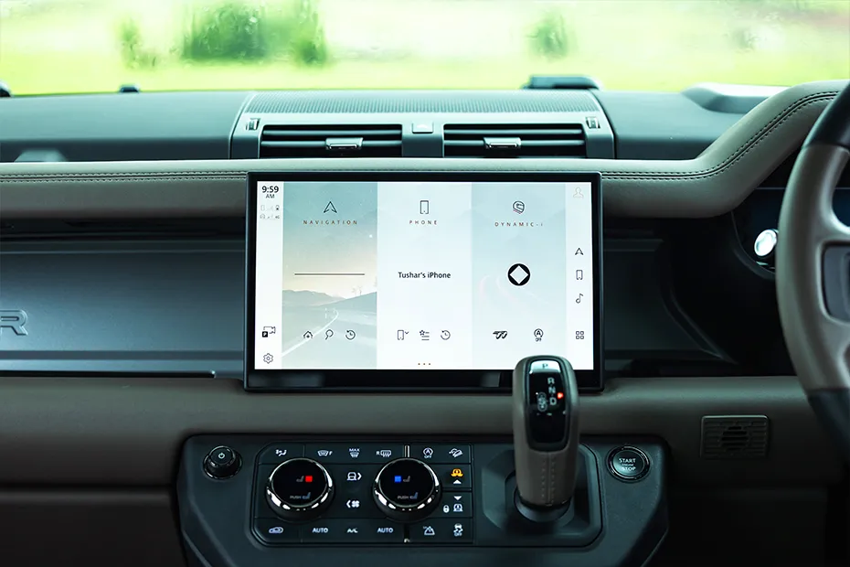 Land Rover Defender Interior — Infotainment System Main Menu