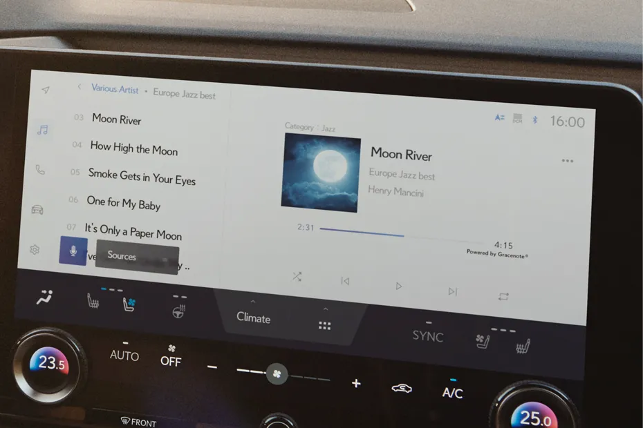 Lexus RX Interior — Infotainment System Main Menu