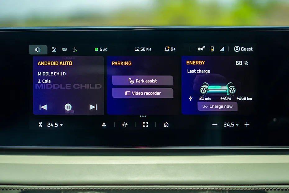Mahindra XEV 9S Interior — Infotainment System Main Menu