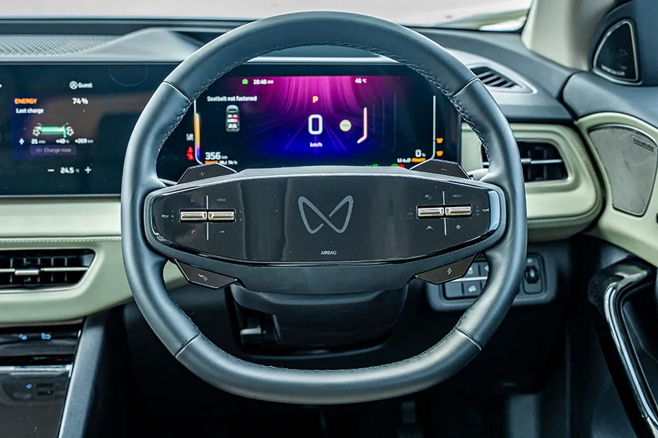 Mahindra XEV 9S Interior — Steering Wheel