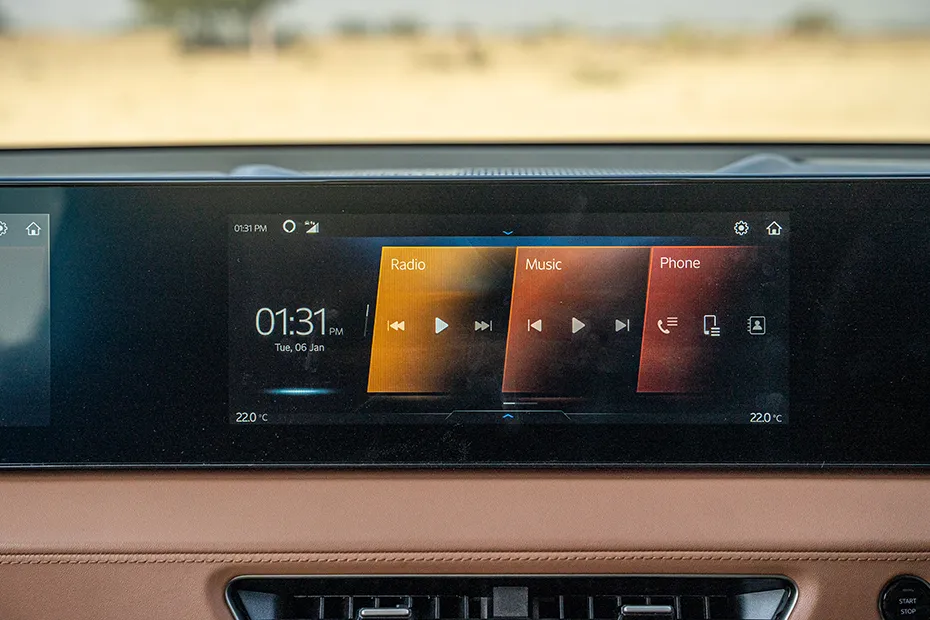 Mahindra XUV 7XO Interior — Infotainment System Main Menu