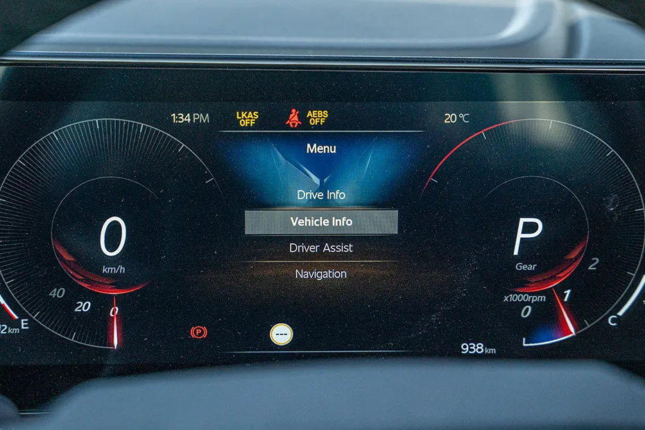 Mahindra XUV 7XO Interior — Instrument Cluster