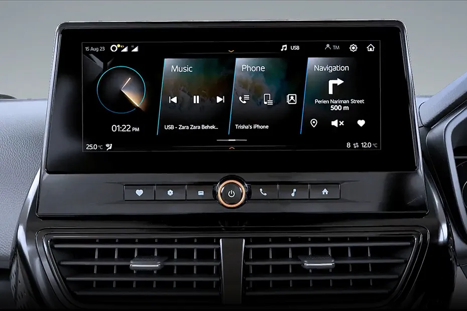 Mahindra XUV400 EV Interior — Infotainment System Main Menu