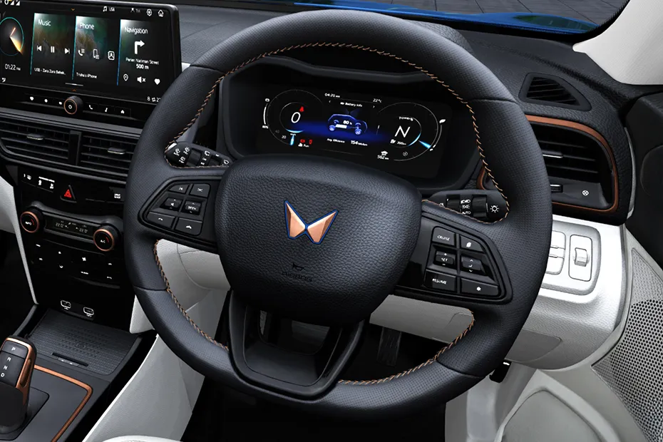 Mahindra XUV400 EV Interior — Steering Wheel