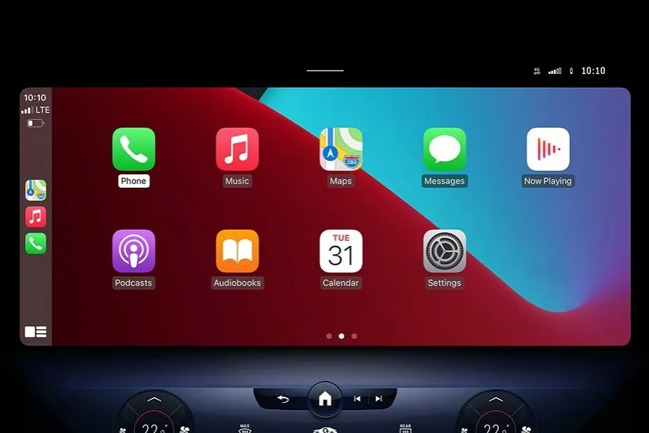 Mercedes-Benz EQE SUV Interior — Infotainment System Main Menu