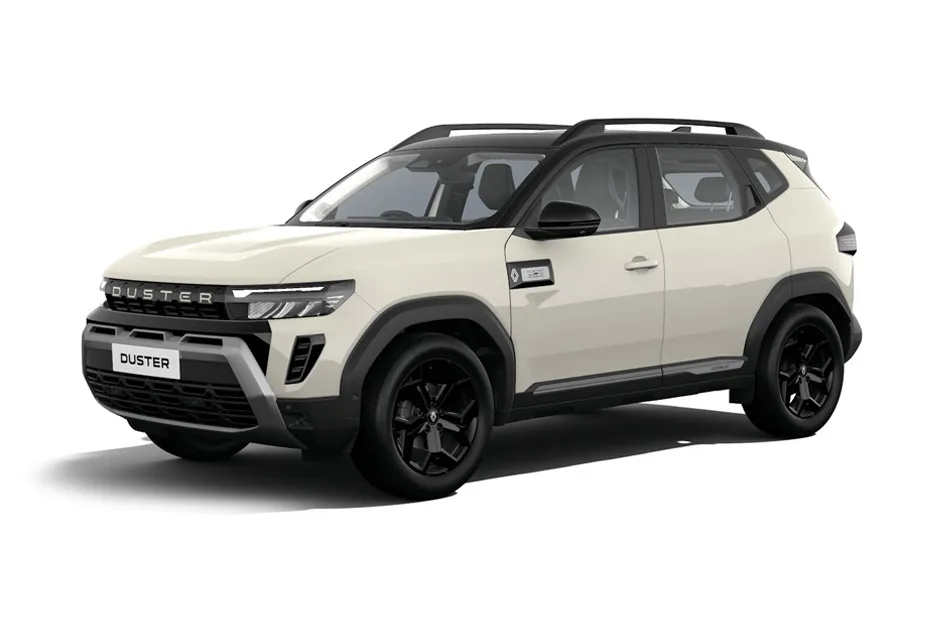 Renault Duster — pearl white with stealth black roof