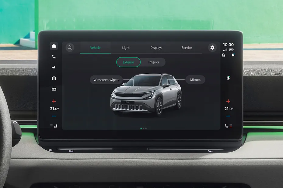 Skoda Epiq Interior — Infotainment System Main Menu