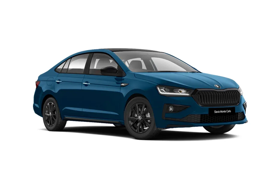 Skoda Slavia — Lava Blue Dual Tone