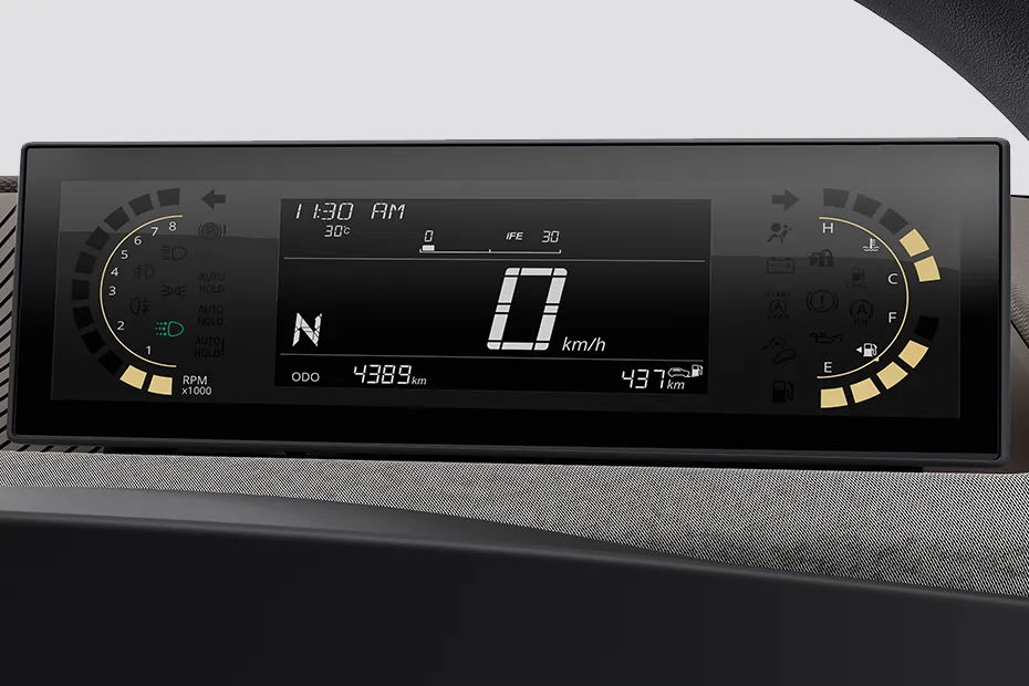 Tata Aeris 2026 interior instrument cluster