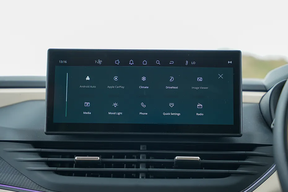 Tata Altroz Interior — Infotainment System Main Menu