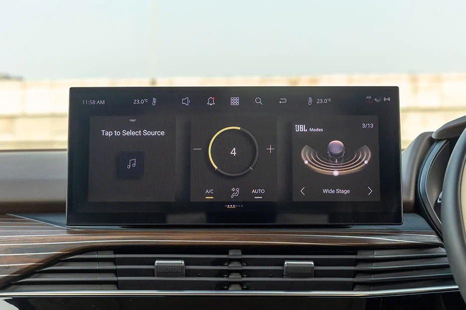 Tata Harrier Interior — Infotainment System Main Menu