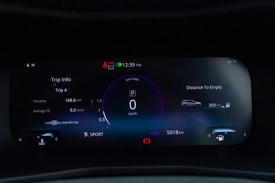 Tata Nexon Interior — Instrument Cluster