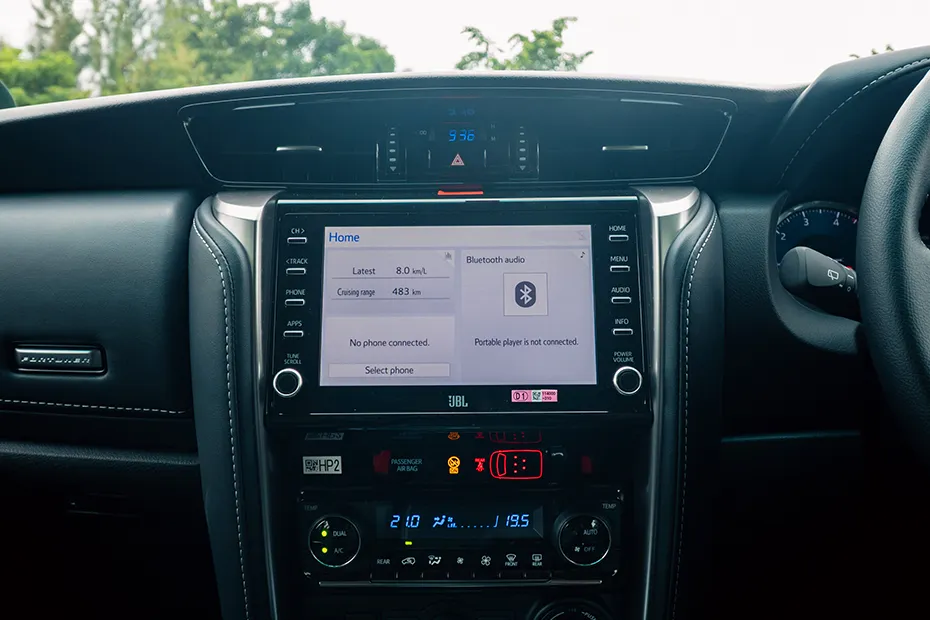 Toyota Fortuner Interior — Infotainment System Main Menu