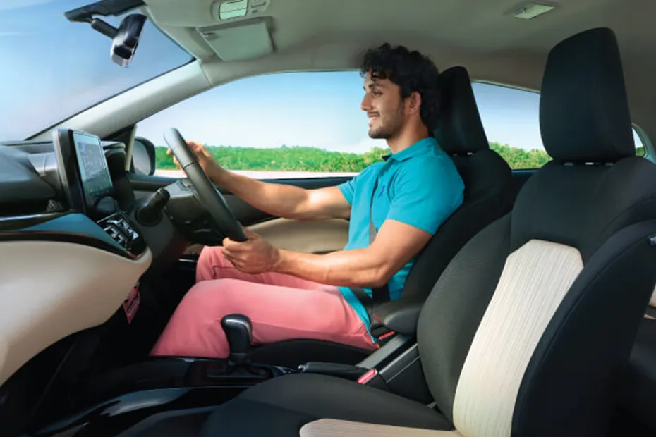 Toyota Glanza Interior — Door View Of Driver Seat