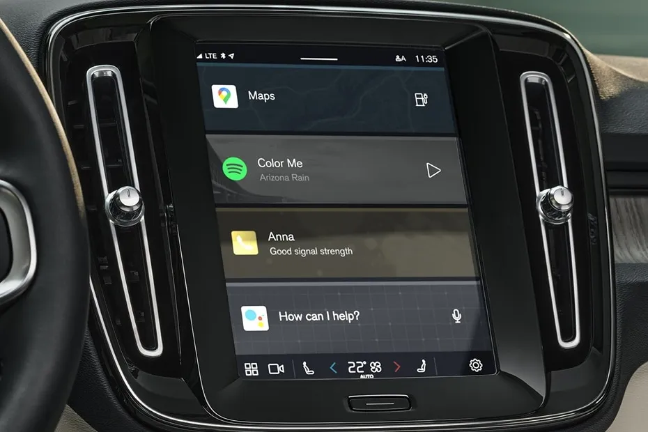 Volvo XC40 Interior — Infotainment System Main Menu